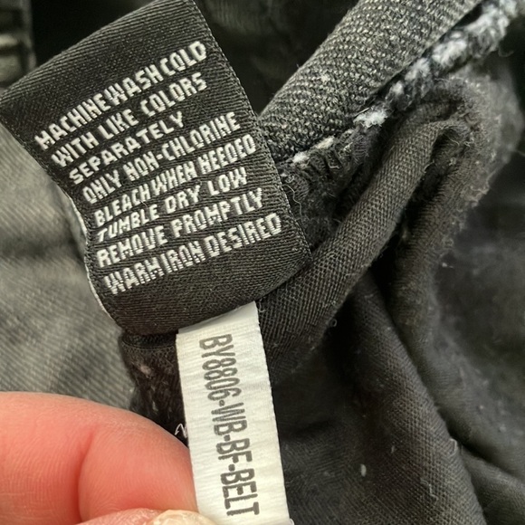 Blue Savvy Grey High Rise Black Destroyed Jeans Size 9/29 - Picture 6 of 9